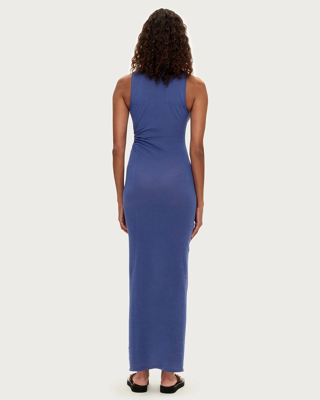 Cut Out Knit Dress - Blue Solid by Zulu and Zephyr - view 4