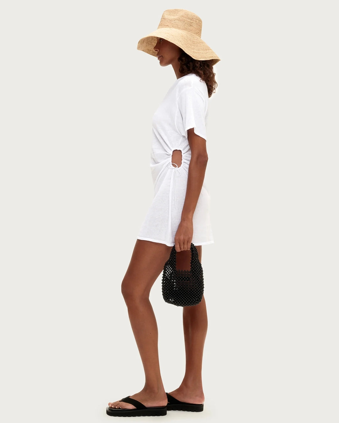 T-Shirt Knit Dress - White by Zulu and Zephyr - view 5