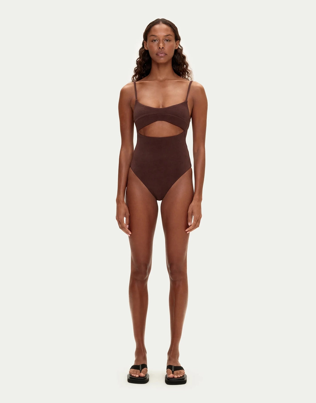 Towelling One Piece - Chocolate