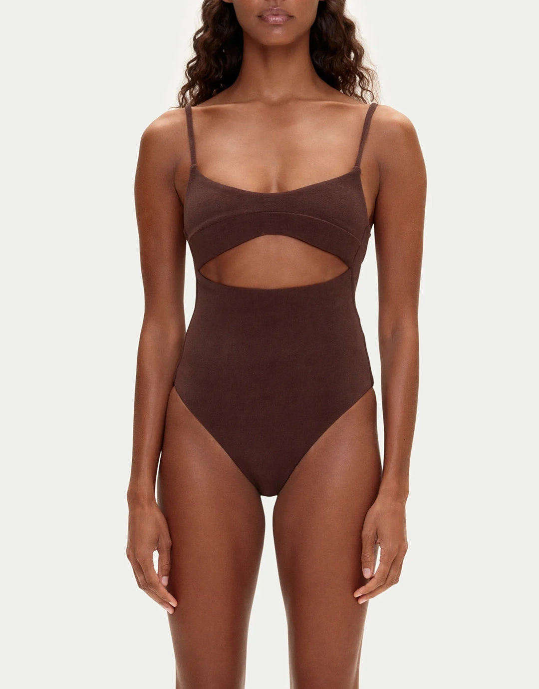 Towelling One Piece - Chocolate