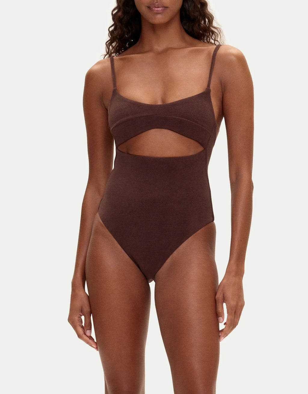 Towelling One Piece - Chocolate