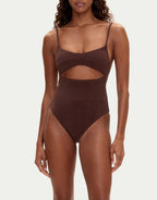 Towelling One Piece - Chocolate by Zulu and Zephyr - view 3