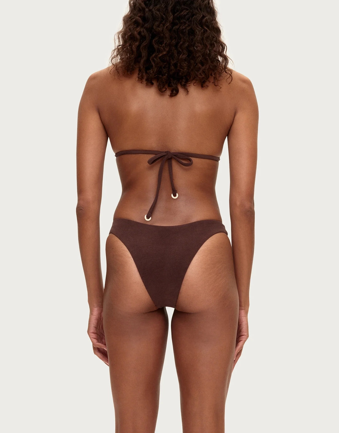 Towelling Curve Brief - Chocolate