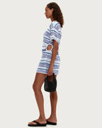 T-Shirt Knit Dress - Blue Stripe by Zulu and Zephyr - view 4