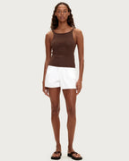 Textured Knit Tank - Chocolate by Zulu and Zephyr - view 2