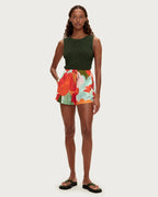 Cotton Silk Short - Red Floral by Zulu and Zephyr - view 4