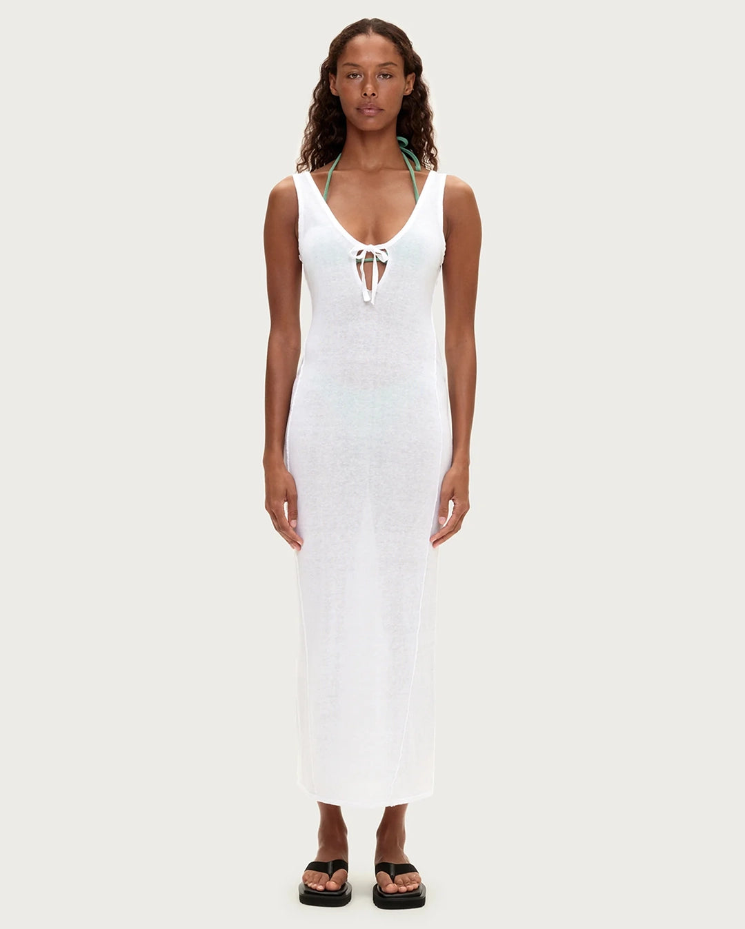 Panelled Knit Dress - White by Zulu and Zephyr