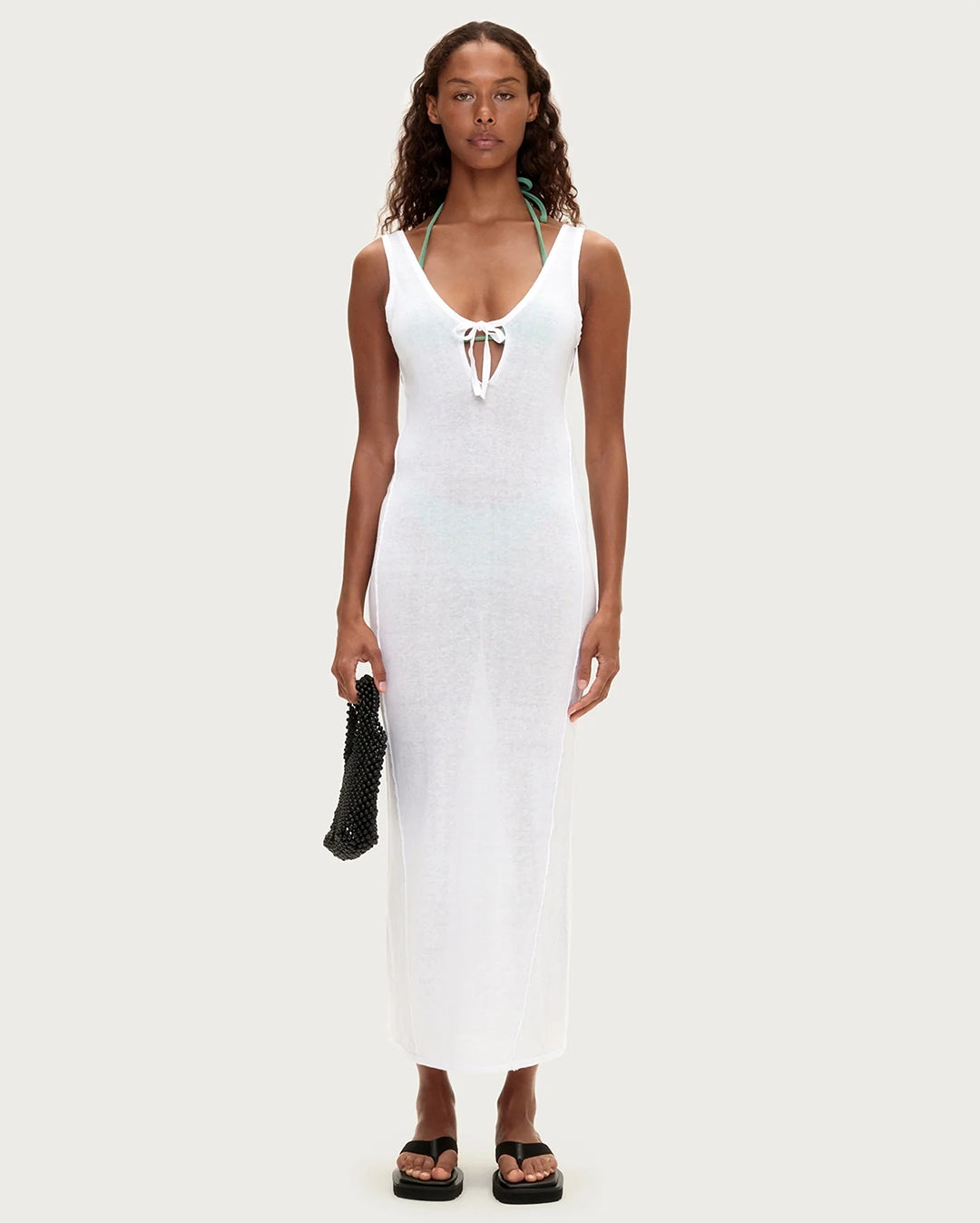 Panelled Knit Dress - White by Zulu and Zephyr - view 2