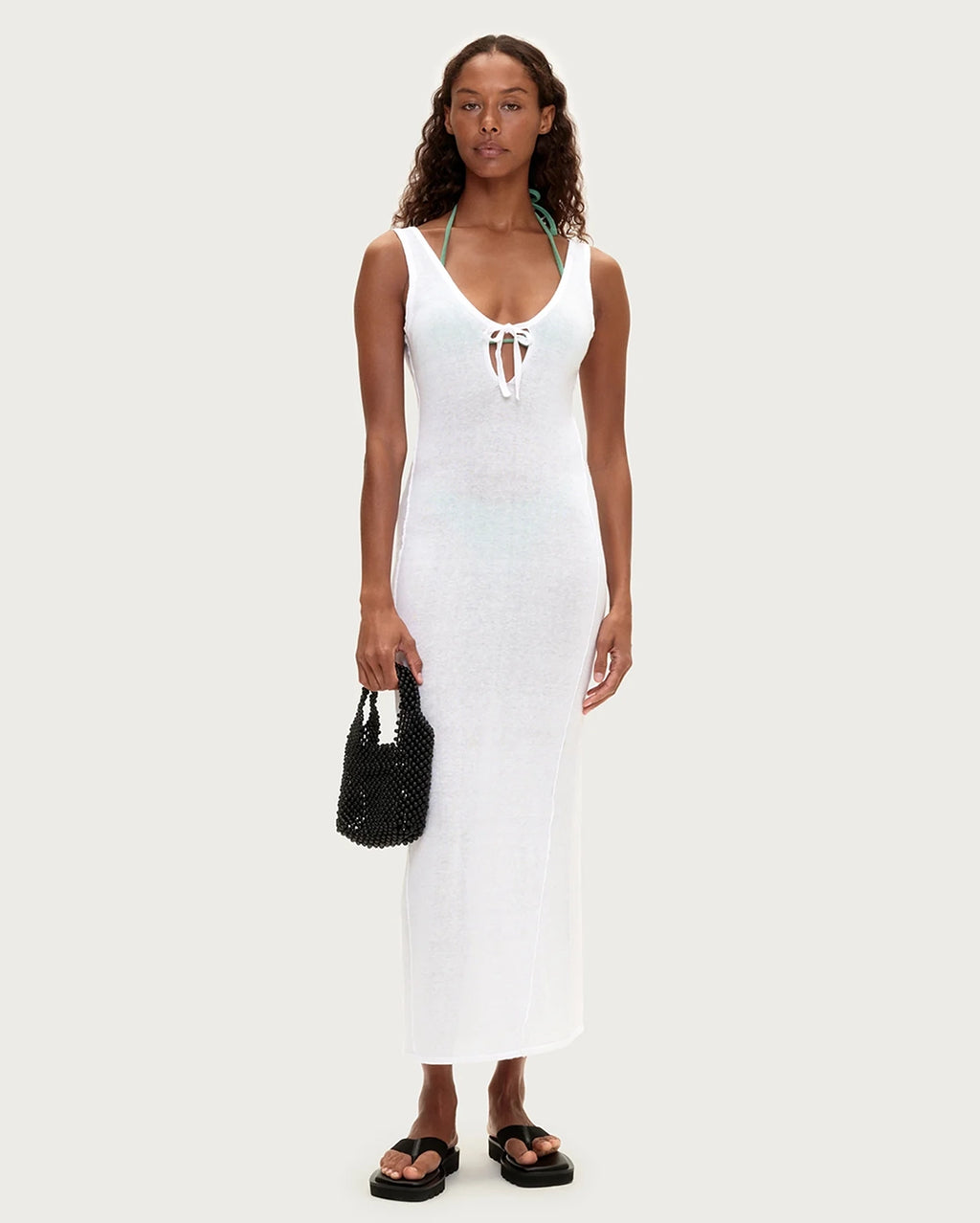 Panelled Knit Dress - White by Zulu and Zephyr - view 3