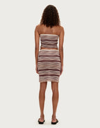 Knit Bandeau Top - Chocolate Stripe by Zulu and Zephyr - view 5