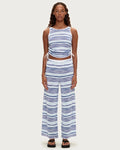 Gathered Knit Tank - Blue Stripe by Zulu and Zephyr
