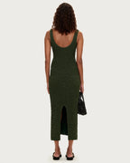 Crinkle Knit Dress - Tallow Green by Zulu and Zephyr - view 4