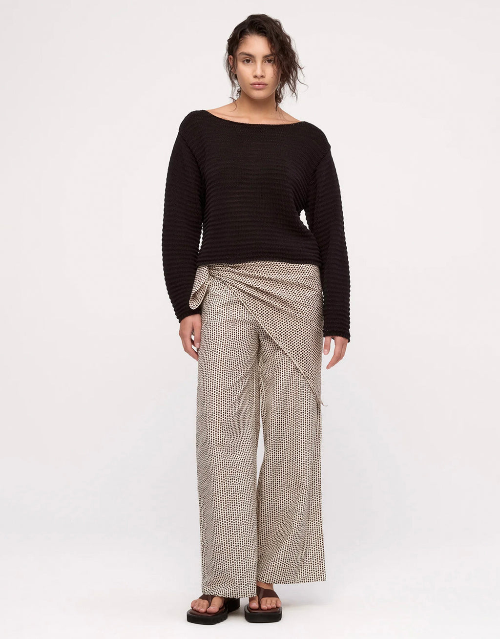 Cotton Silk Pants - Natural Spot by Zulu and Zephyr - view 4
