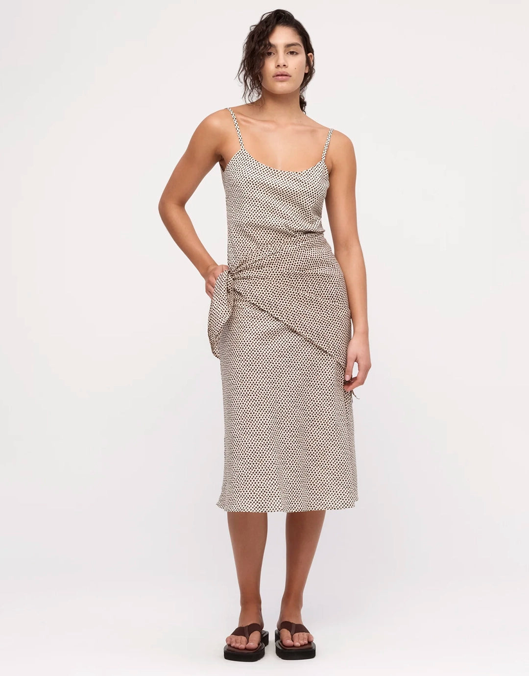 Cotton Silk Scarf - Natural Spot by Zulu and Zephyr - view 2