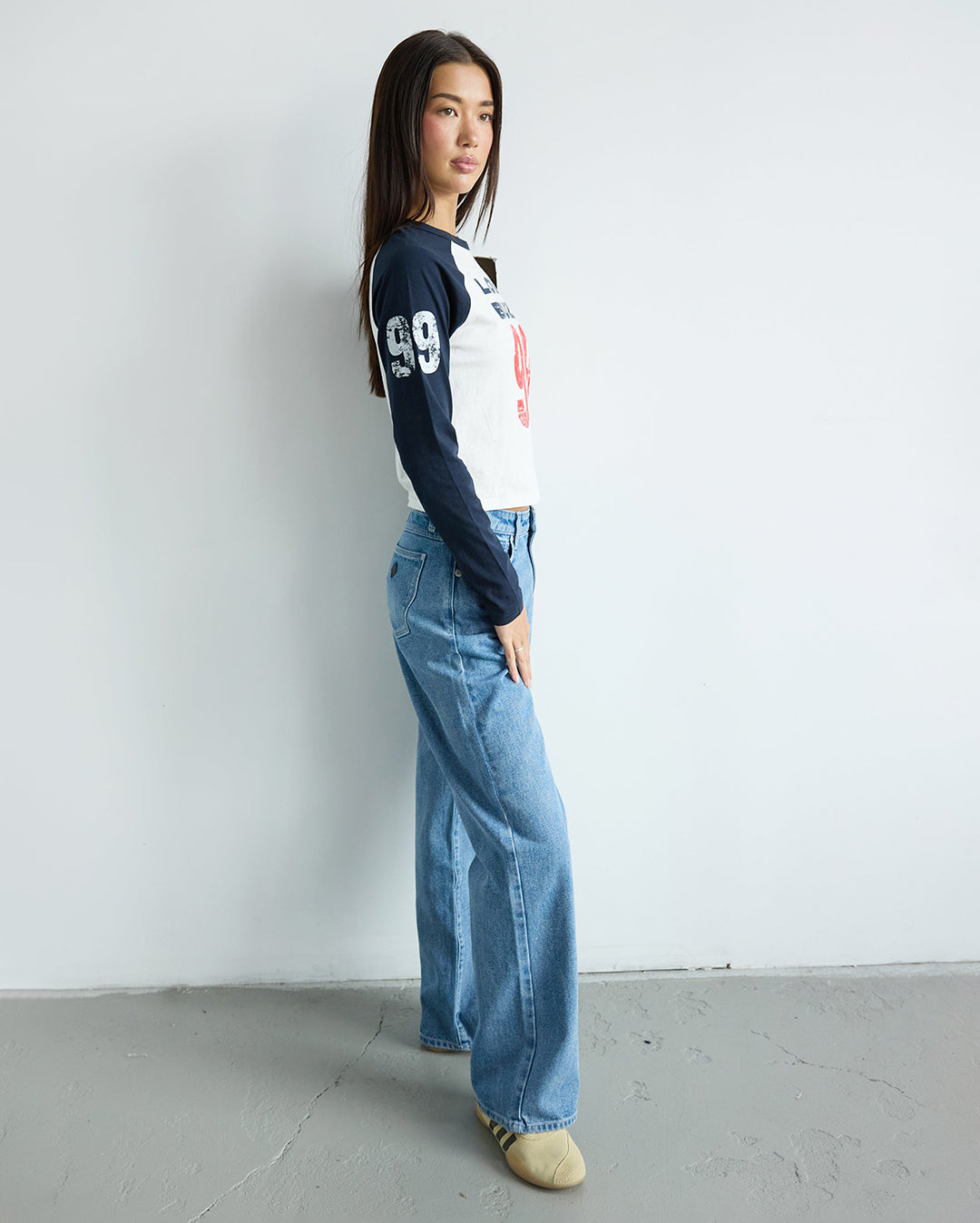 95 Mid Rise Baggy Jeans - Selena