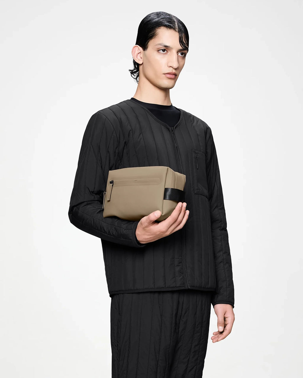 Wash Bag Zip W3 - Beige by Rains - view 2