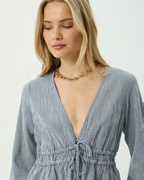 Annika Indy - Recycled Long Sleeve Top - Navy Check 10