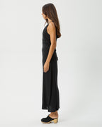 Focus - Seersucker Maxi Dress - Black - Afends