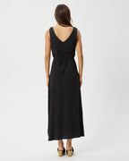 Focus - Seersucker Maxi Dress - Black - Afends