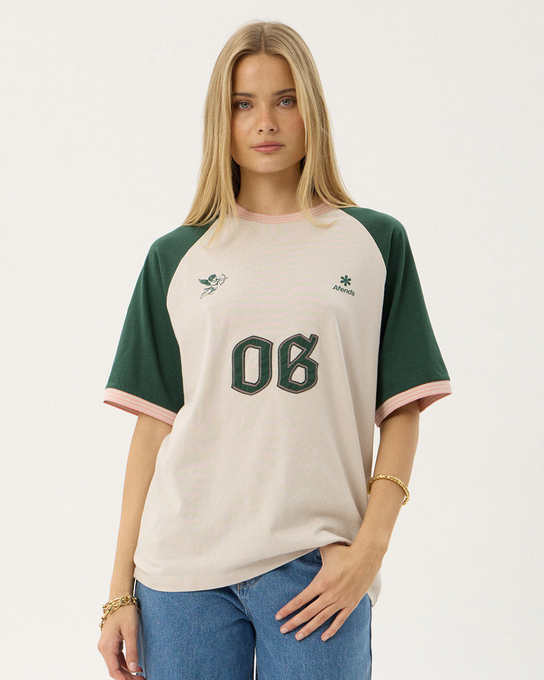 Give Em Hell - Recycled Oversized Tee - Moonbeam 1