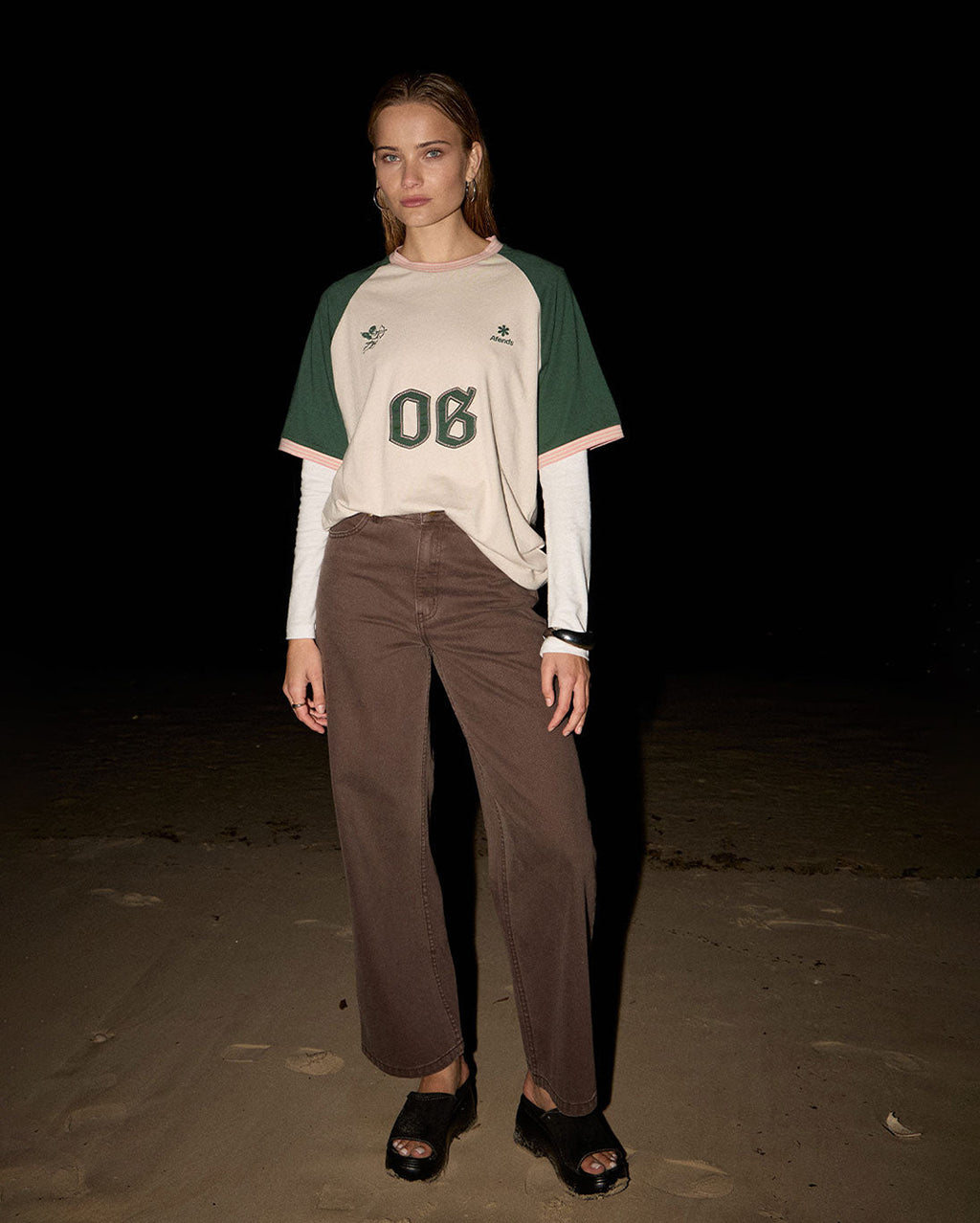 Give Em Hell - Recycled Oversized Tee - Moonbeam 7