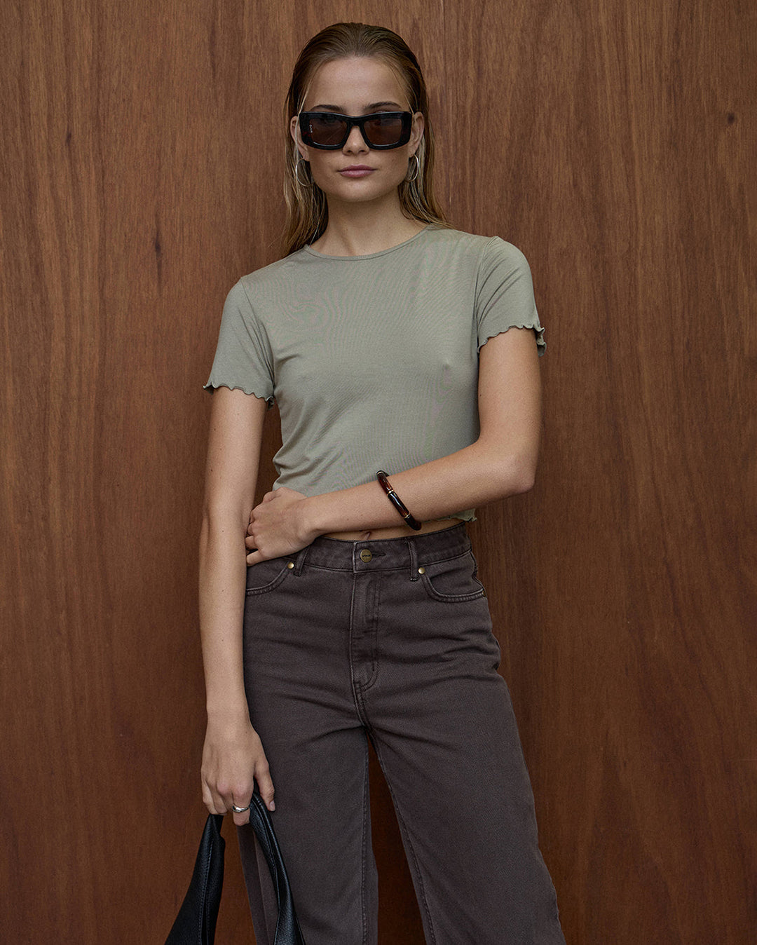 Indah - Slinky Tee - Grey 1