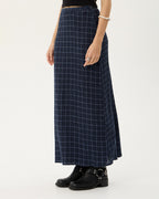 Lita Thea - Hemp Seersucker Maxi Skirt - Midnight Check 4