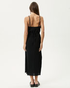 Rumi - Seersucker Midi Dress - Black - Afends