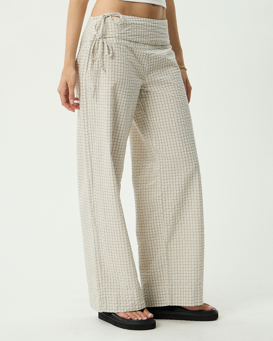 Sofia Reverb - Organic Wide Leg Pant - Moonbeam Check 4