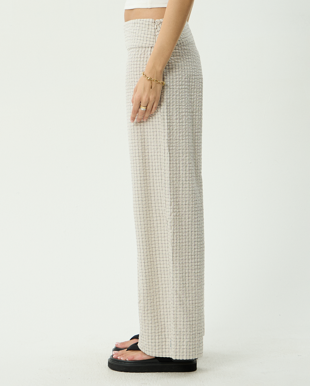 Sofia Reverb - Organic Wide Leg Pant - Moonbeam Check 6