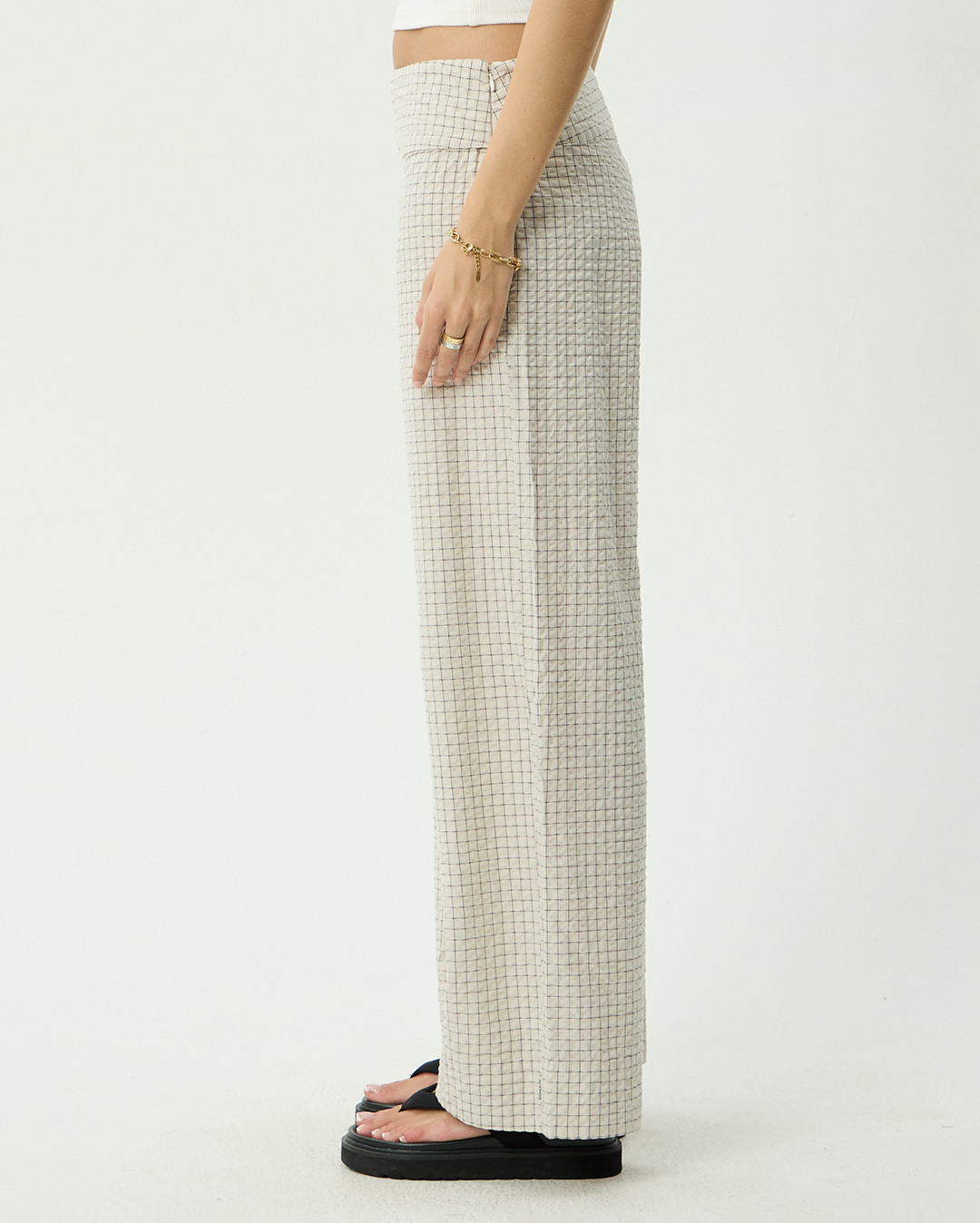 Sofia Reverb - Organic Wide Leg Pant - Moonbeam Check 6