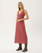 Tully Indy - Hemp Maxi Dress - Rose Check 3