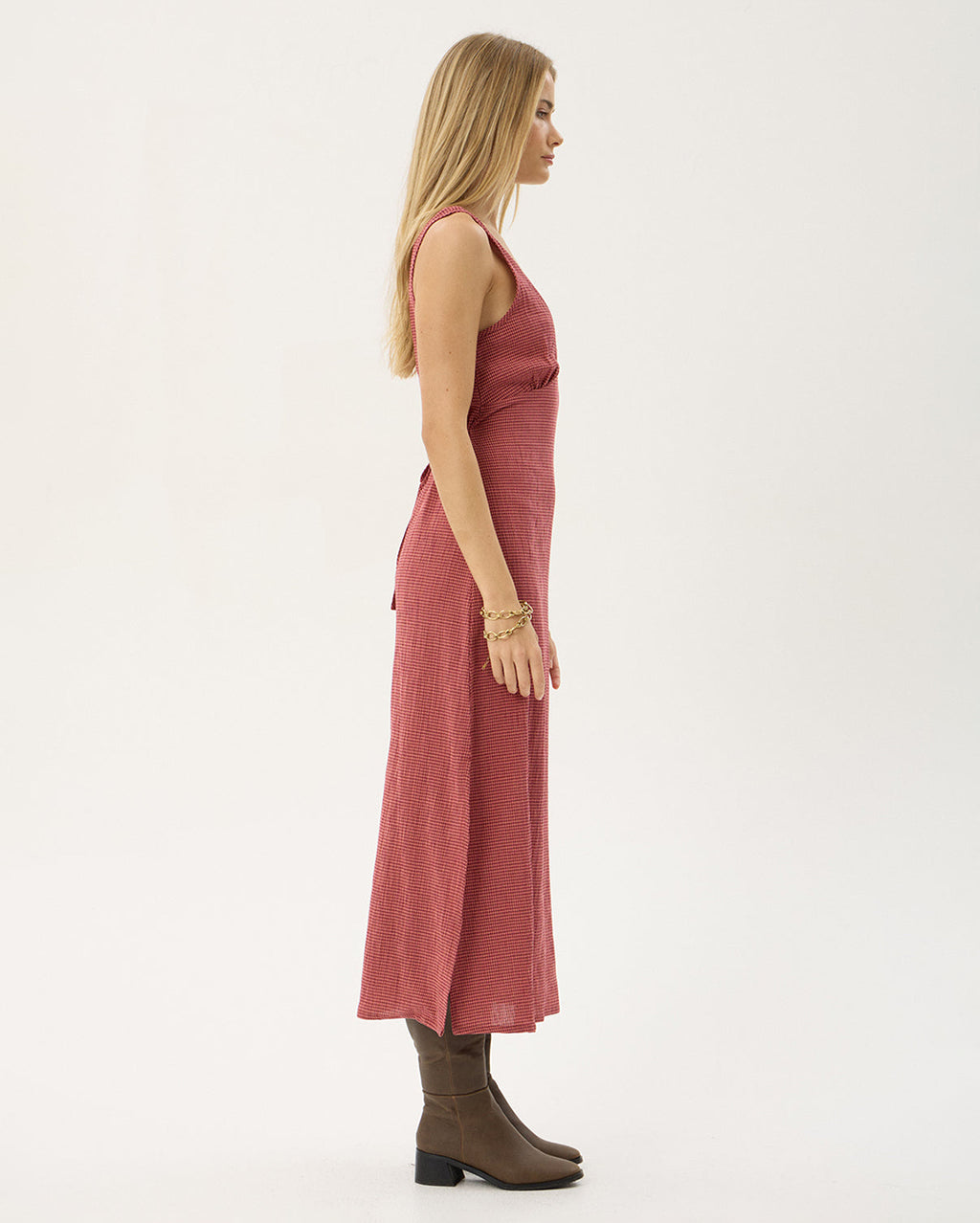 Tully Indy - Hemp Maxi Dress - Rose Check 5