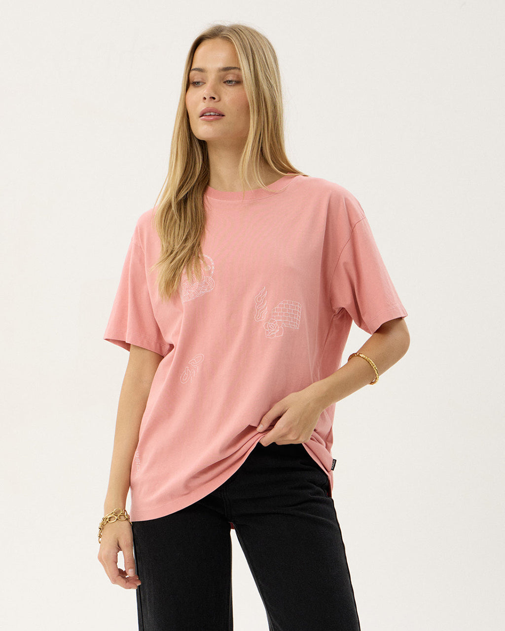 Unbound - Recycled Oversized Tee - Dusty Pink 2