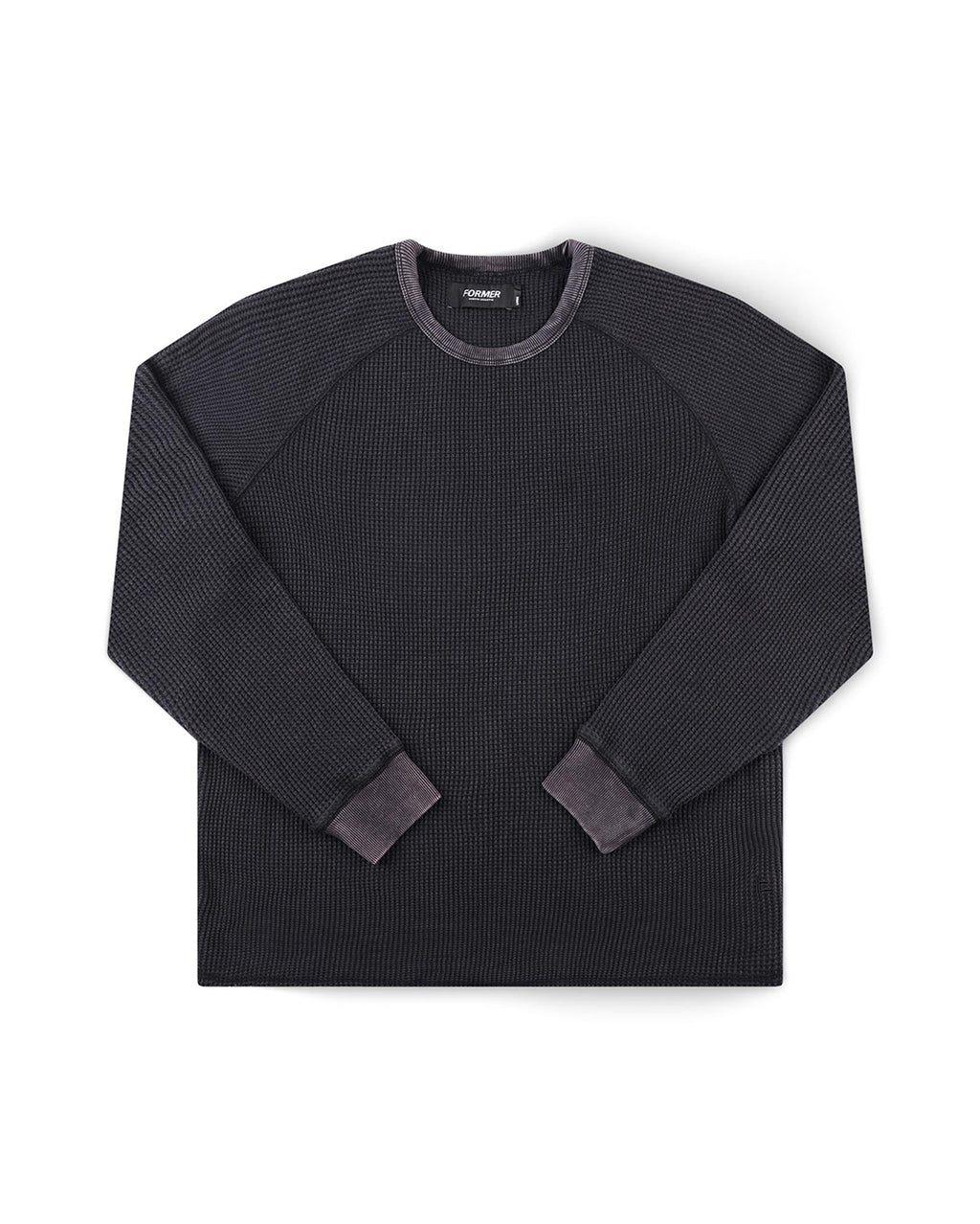 Ag Acid Long Sleeve Waffle - Acid Black - Former