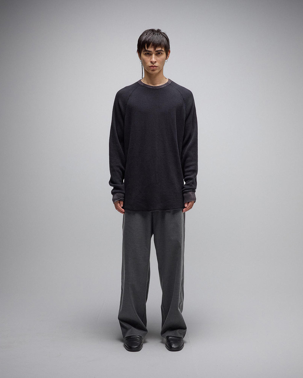 Ag Acid Long Sleeve Waffle - Acid Black - Former