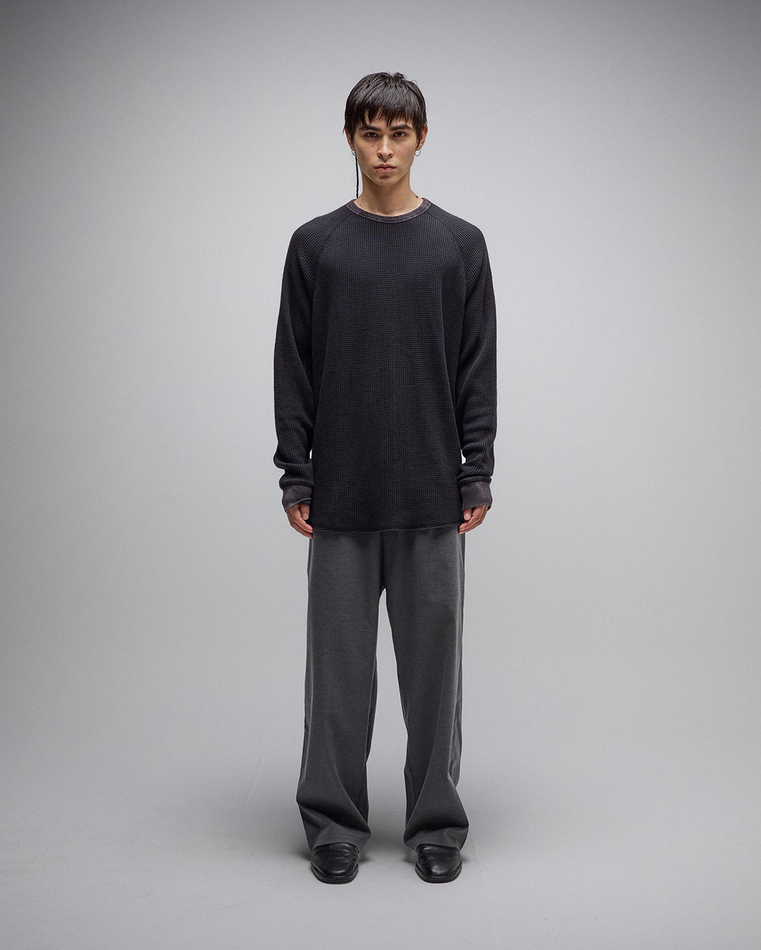 Ag Acid Long Sleeve Waffle - Acid Black - Former