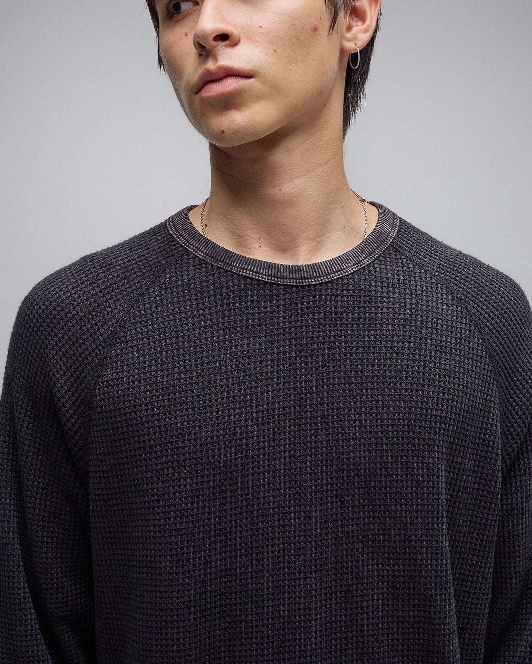 Ag Acid Long Sleeve Waffle - Acid Black - Former