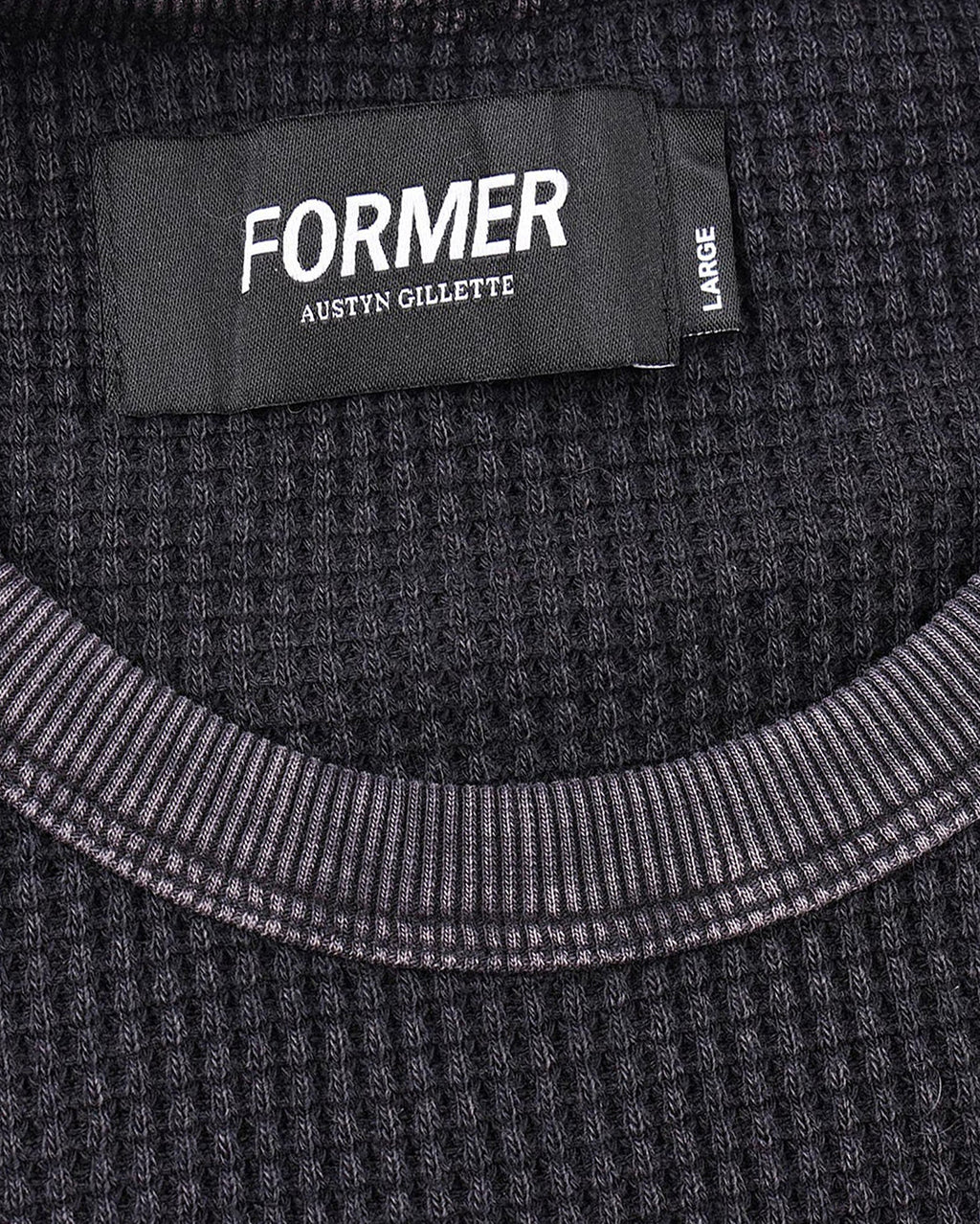 Ag Acid Long Sleeve Waffle - Acid Black - Former