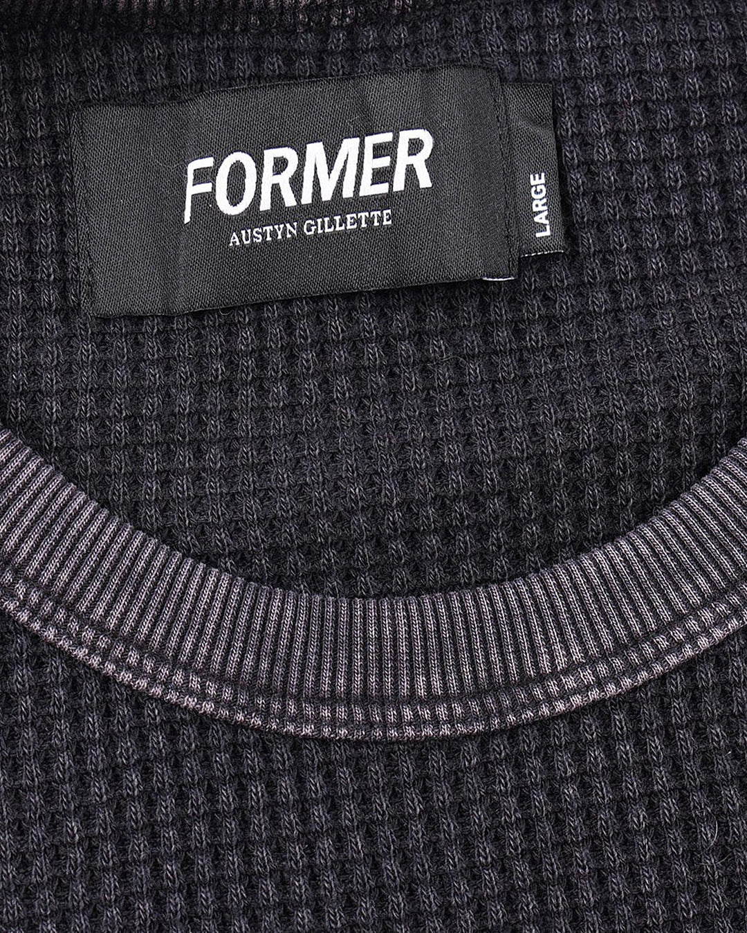 Ag Acid Long Sleeve Waffle - Acid Black - Former