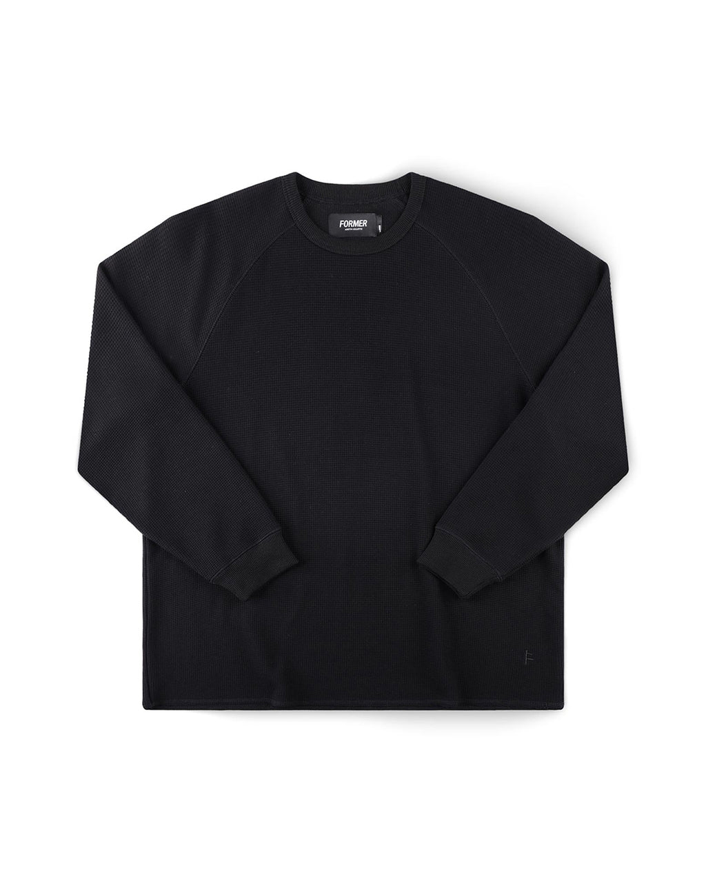 Ag Raglan Waffle - Black - Former