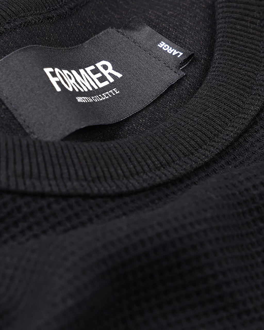 Ag Raglan Waffle - Black - Former