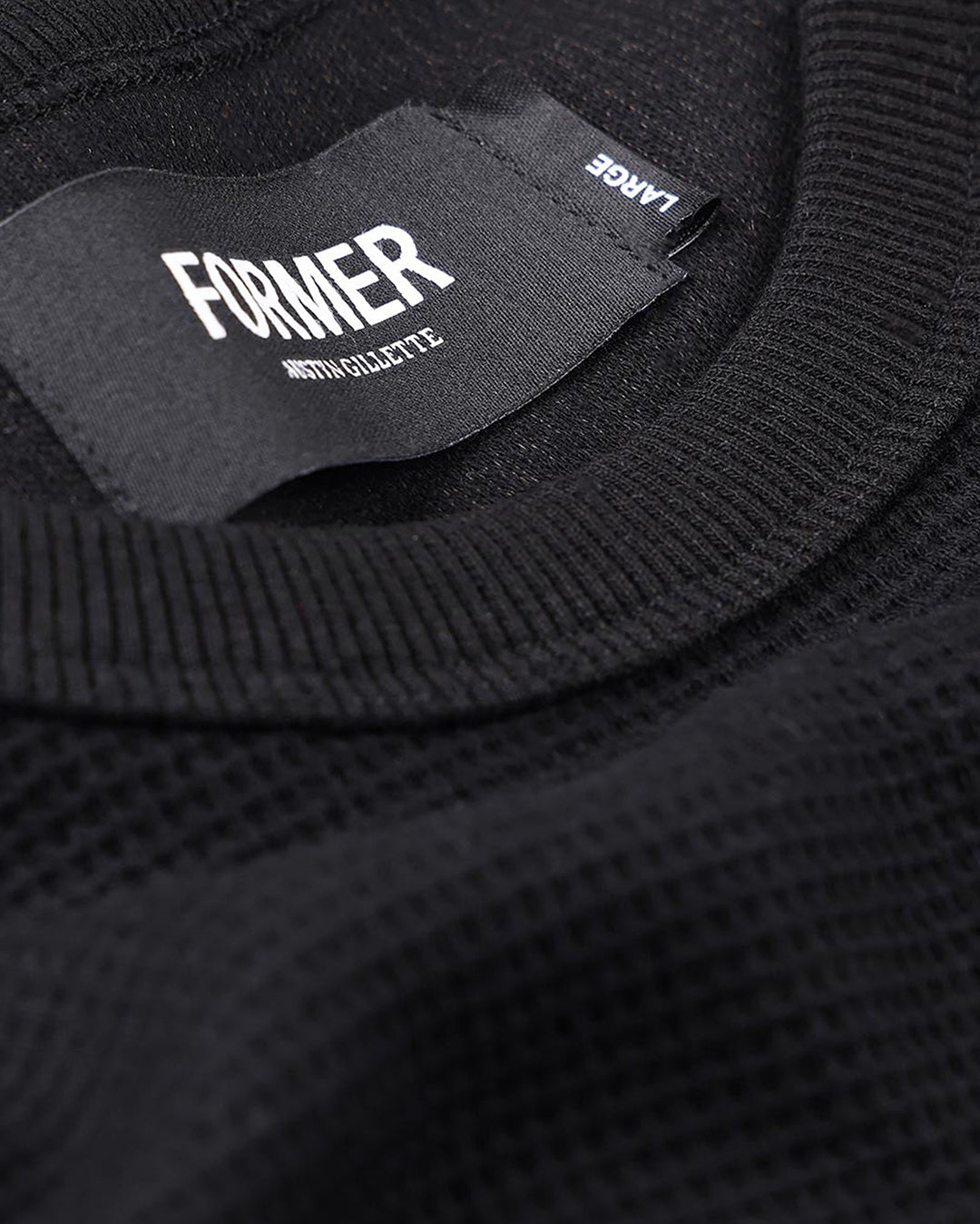 Ag Raglan Waffle - Black - Former