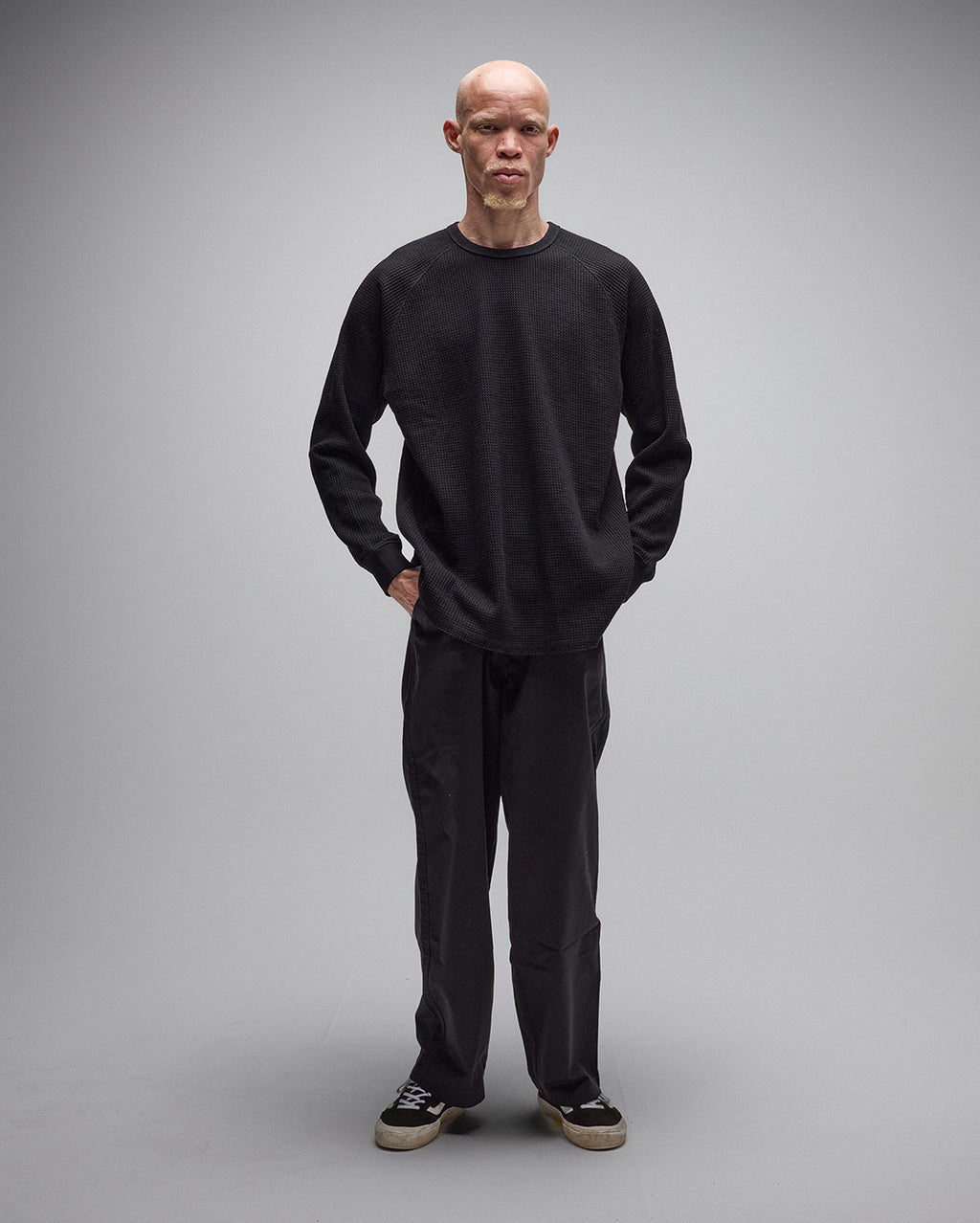 Ag Raglan Waffle - Black - Former