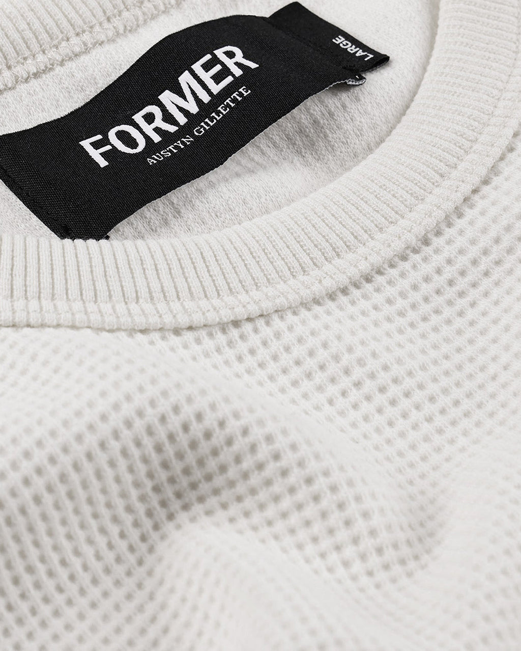 Ag Raglan Waffle - Bone - Former