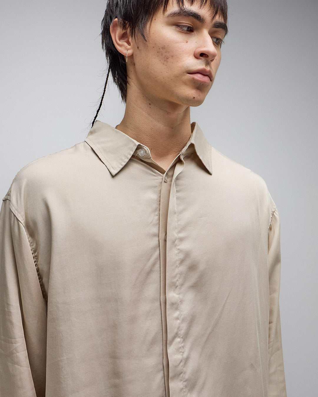 Ag Vivian Boxy Long Sleeve Shirt - Cream - Former