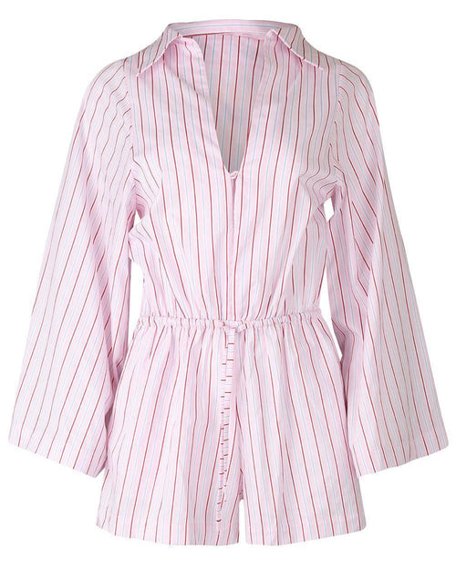 Aksel Playsuit - Fiori Stripe Palazzo - Faithfull The Brand