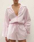 Aksel Playsuit - Fiori Stripe Palazzo - Faithfull The Brand