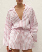 Aksel Playsuit - Fiori Stripe Palazzo - Faithfull The Brand