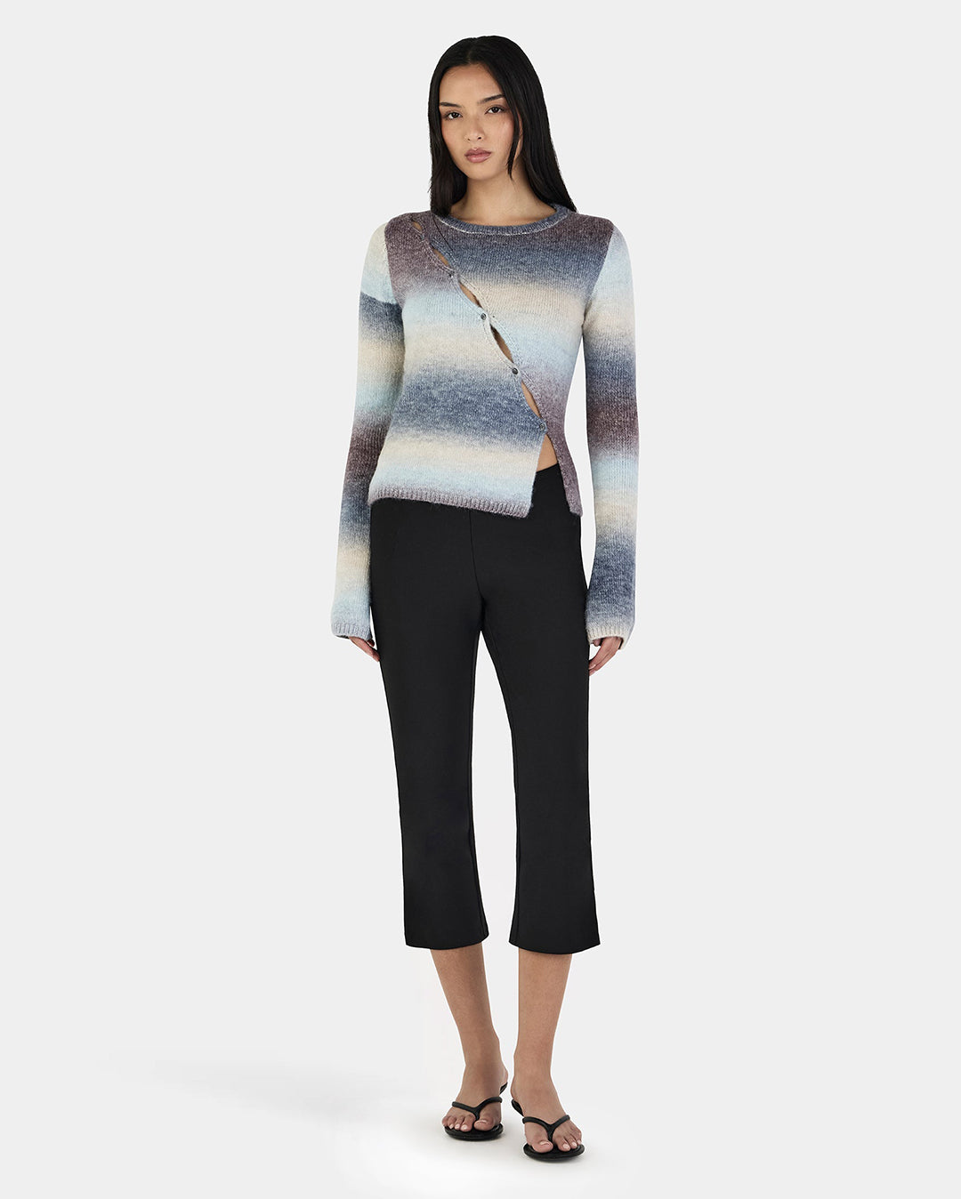 Alegra Asym Cardi - Cocoa Gradient - Ownley